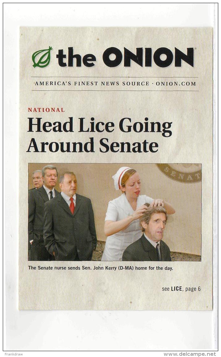 Postcard - The Onion - Head Lice Going Around Senate New - Non Classificati