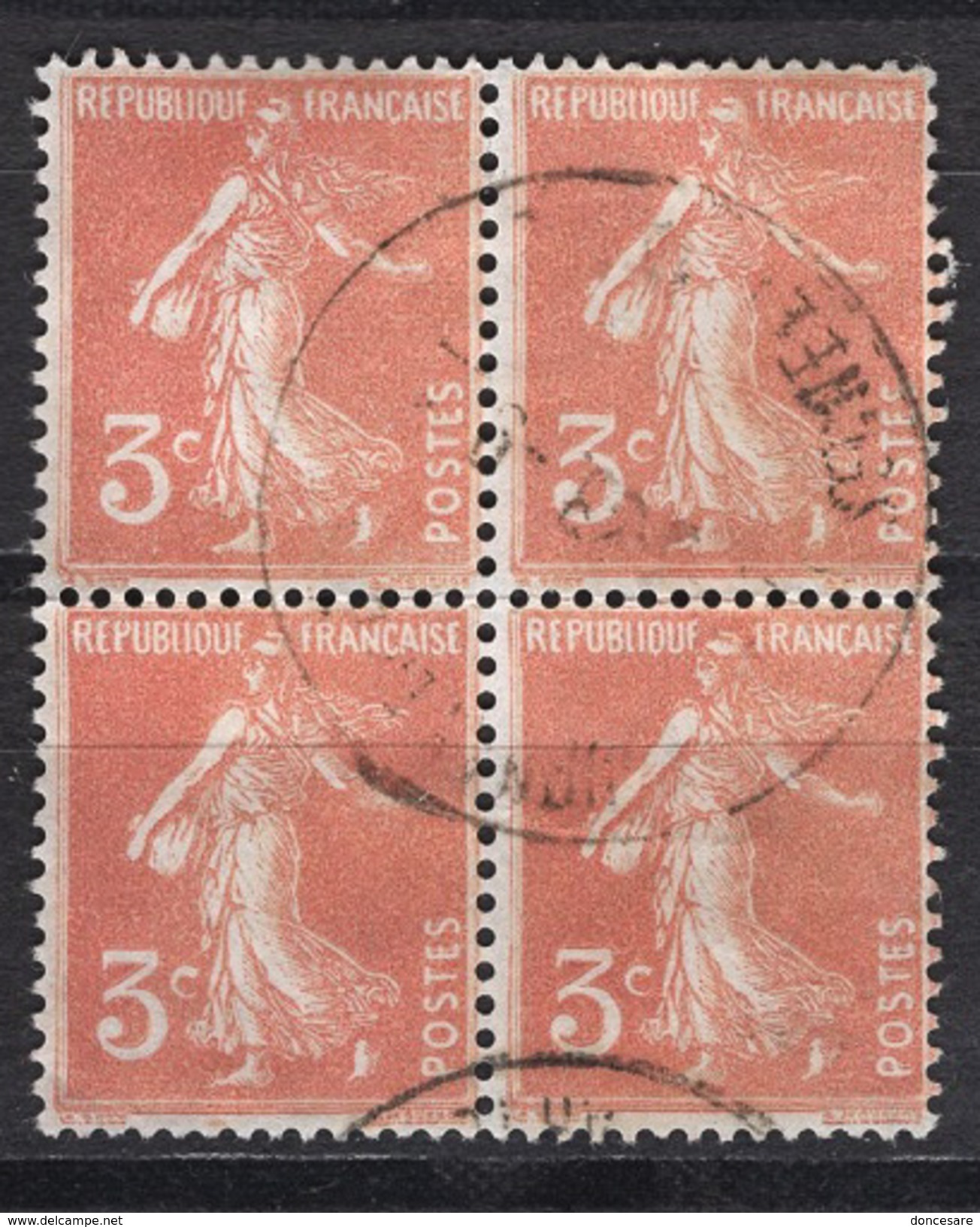 FRANCE 1932 -  BLOC DE 4 TP - Y.T. N° 278A  - OBLITERES - FD547 - Gebraucht