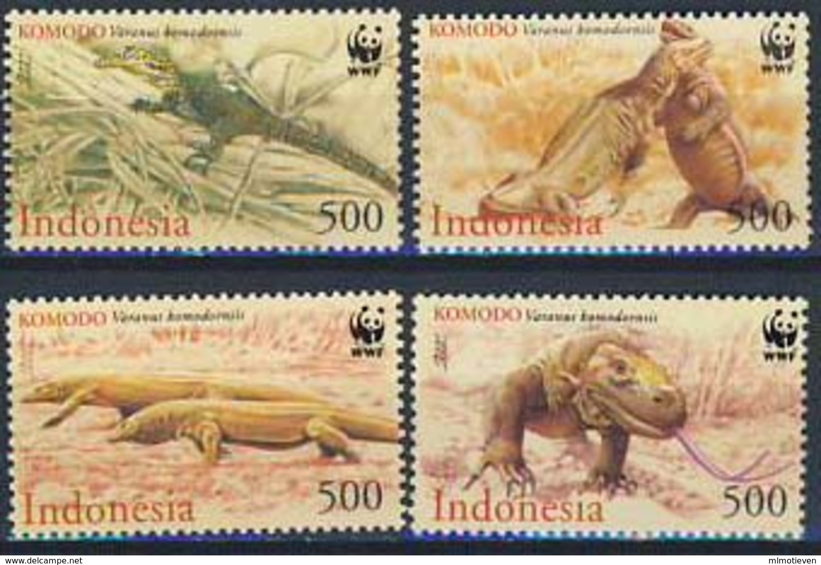 MDW-BK1-070 MDS MINT PF/MNH ¤ INDONESIA 2000 4w In Serie ¤ WWF - FROGS REPTILS - ENDANGERED ANIMALS - Sonstige & Ohne Zuordnung