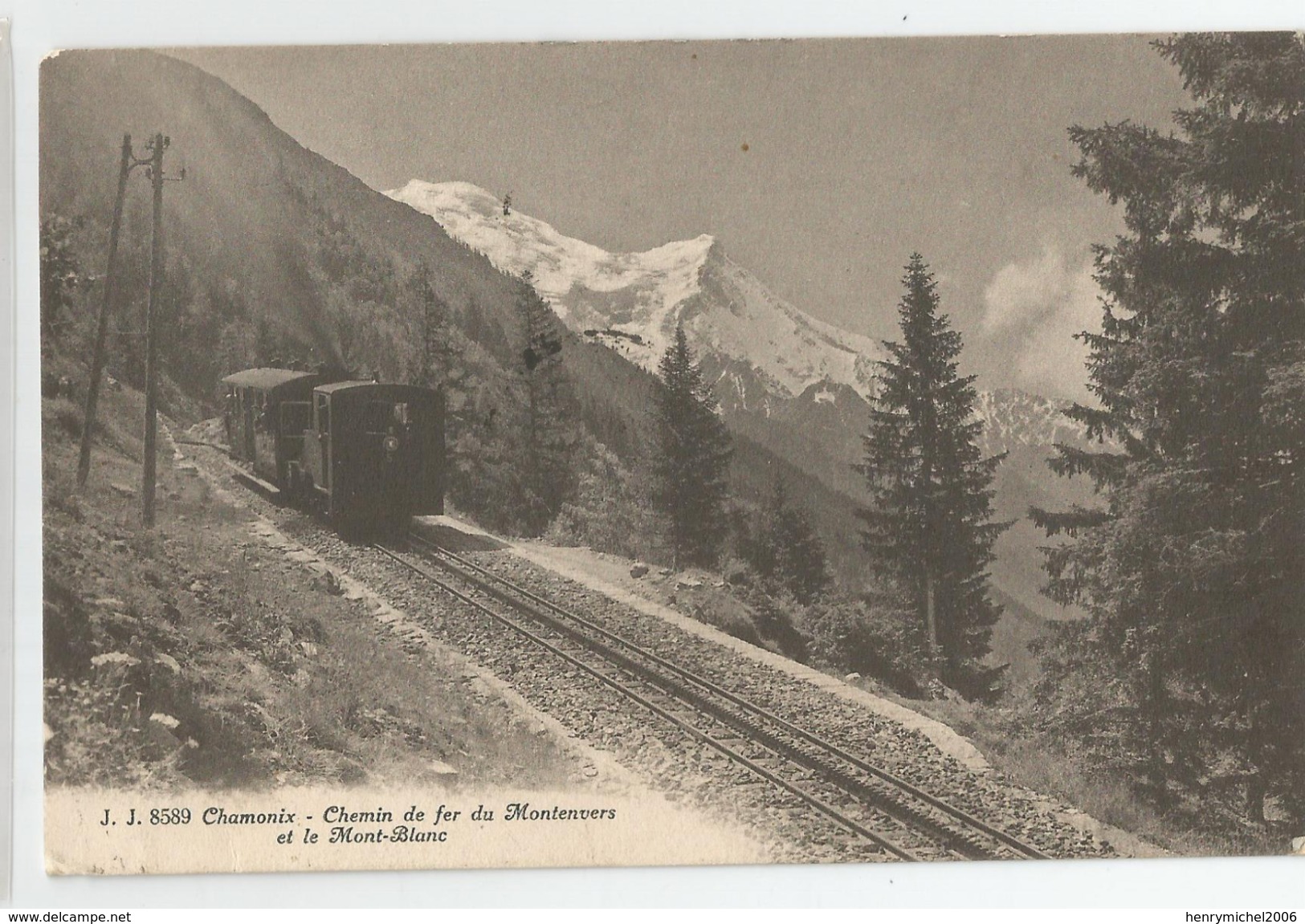 Haute Savoie - 74 - Chamonix Chemin De Fer Du Montenvers Cachet Convoyeur Au Fayet 1918 Ed Jullien Genève - Chamonix-Mont-Blanc