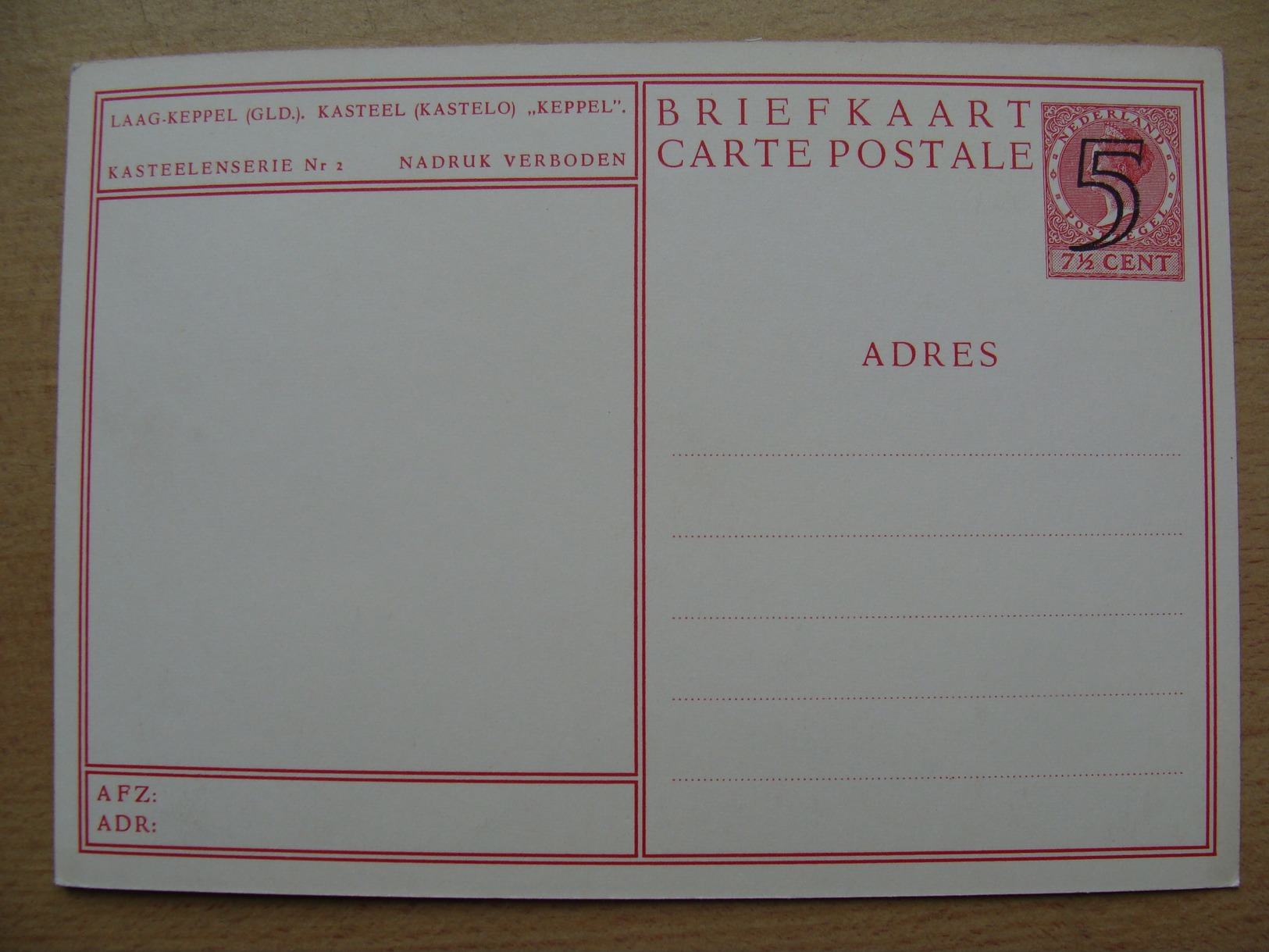 Netherlands Pws 1939 - 02 - Keppel (Gld) Laag-Keppel Castle Entier Ganzsache Postal Stationery Card Geuzendam A 4,50 Eur - Schlösser U. Burgen