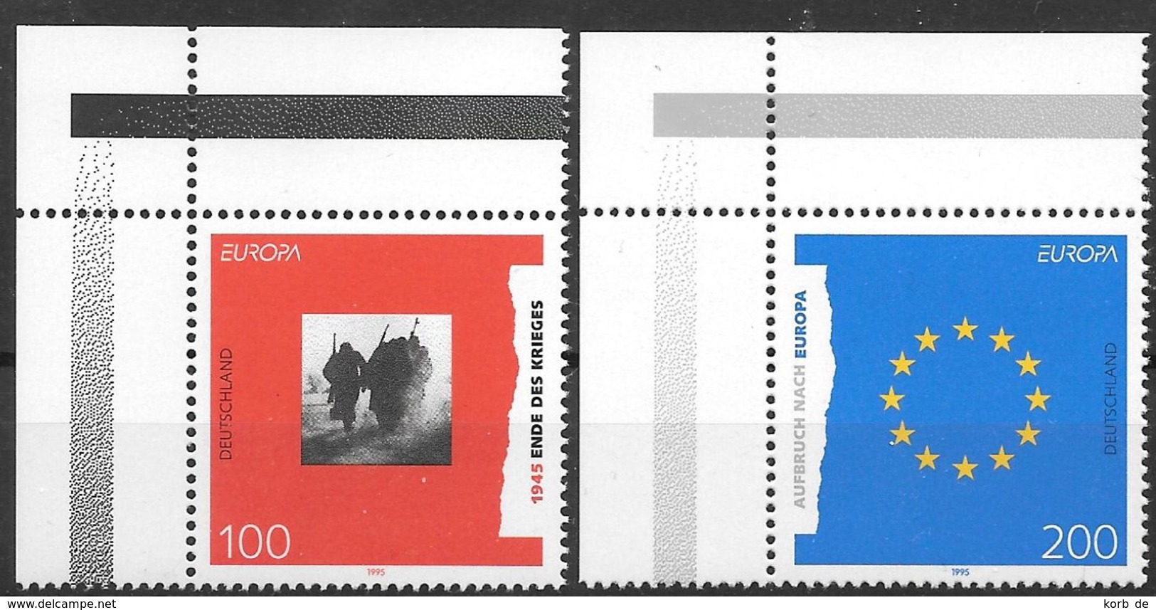 Bund 1995 / MiNr.   1790 &ndash; 1791  Linke Obere Ecken   ** / MNH   (e639) - Unused Stamps