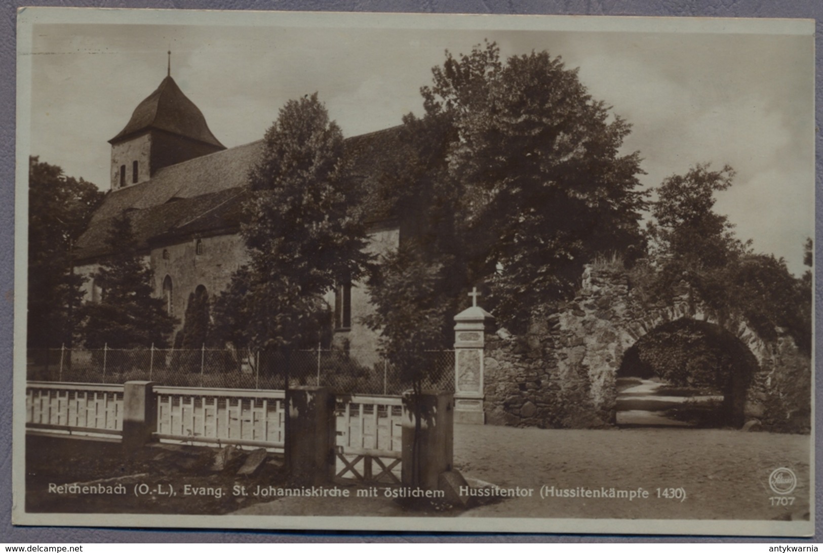 Reichenbach St. Johanniskirche Mit östlichem Hussitentor  Uber 1930y.   D208 - Reichenbach I. Vogtl.