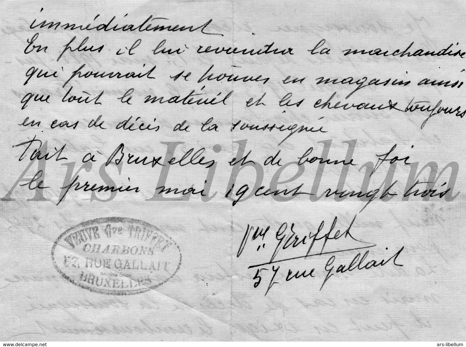 Document Ancien / Lettre / Famille Triffet / Mosselmans / Bruxelles / 2 Scans - Non Classés