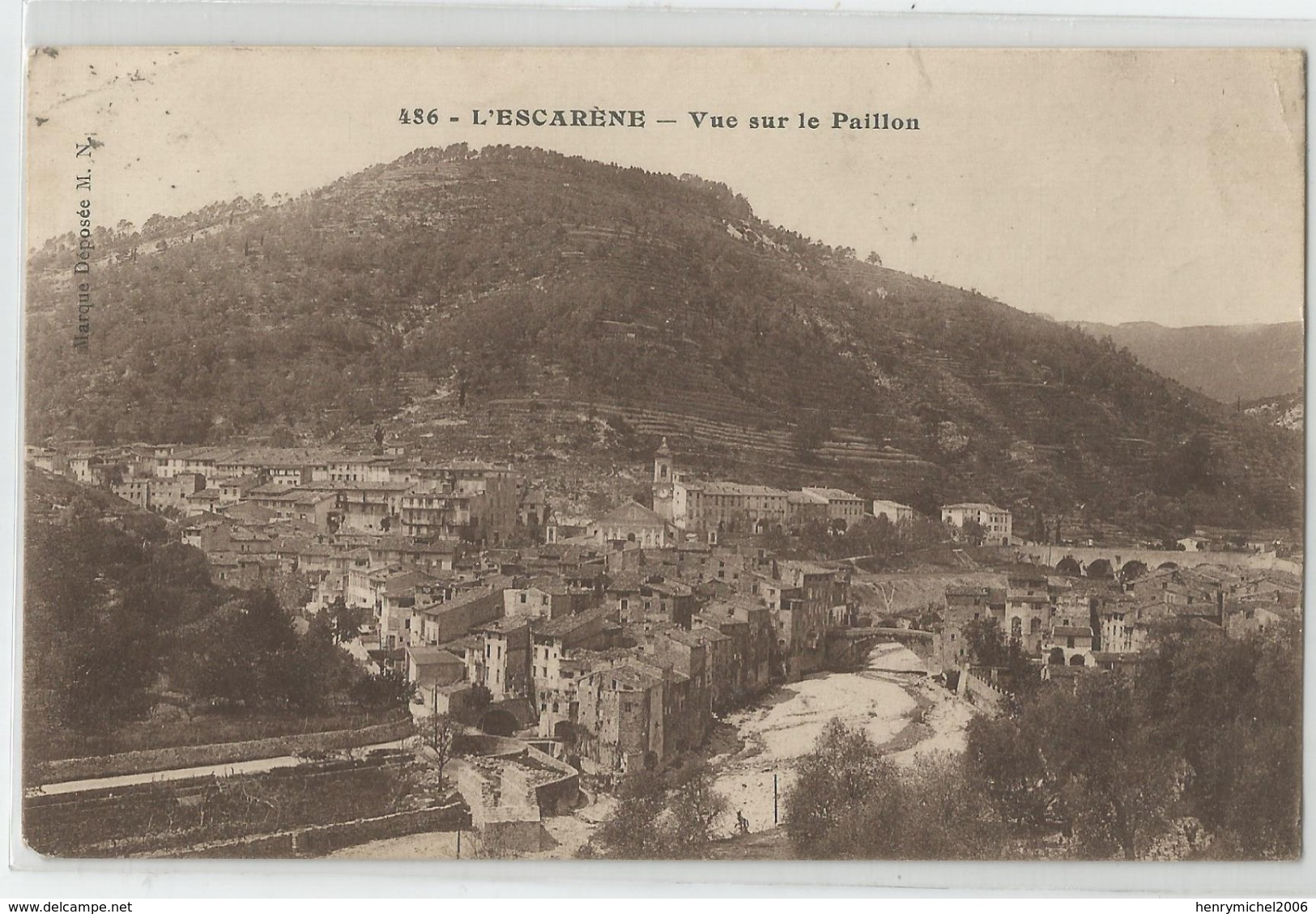 06 - L'escarène Vue Sur La Paillon 1921 - L'Escarène