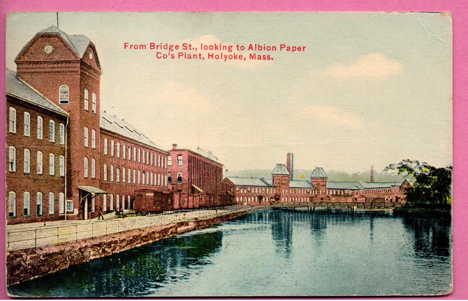 Holyoke - From Bridge St.. Looking To Albion Paper - Holyoke Mass - Other & Unclassified