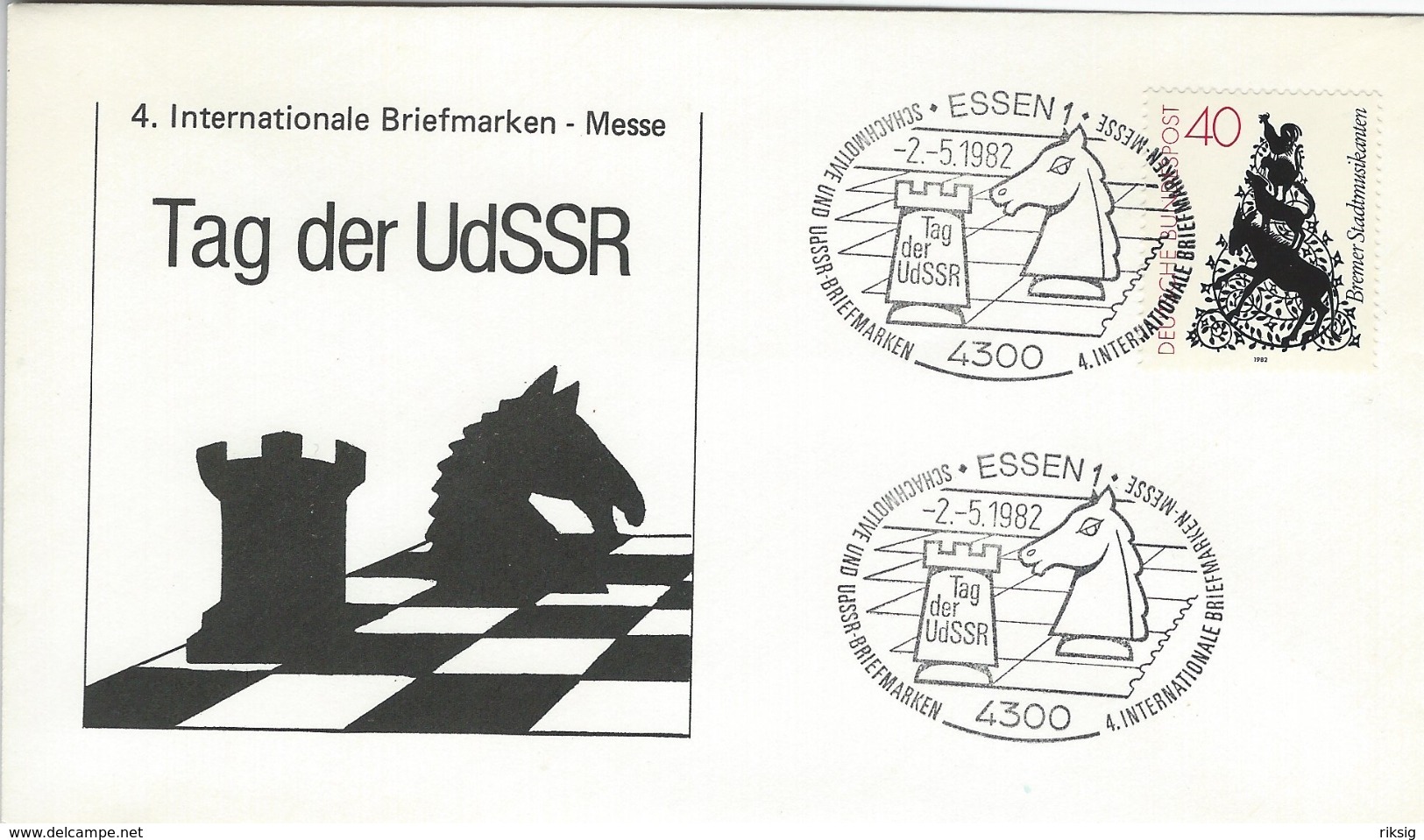 Germany Cover.   Postmark   Chess - Schachmotive  1974. H-959 - Schach