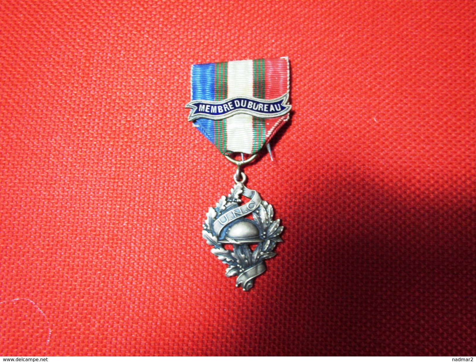 Médaille U.N.C. Union Nationale Des Combattants Membre Du Bureau 1914 1918 Bon état - France