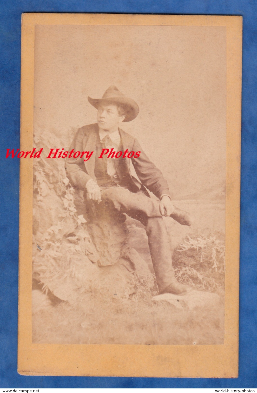 Photo Ancienne CDV Vers 1870 - STRASBOURG / STRASSBURG - Portrait Jeune Homme Style Cow Boy - Photographie Broglie - Anciennes (Av. 1900)