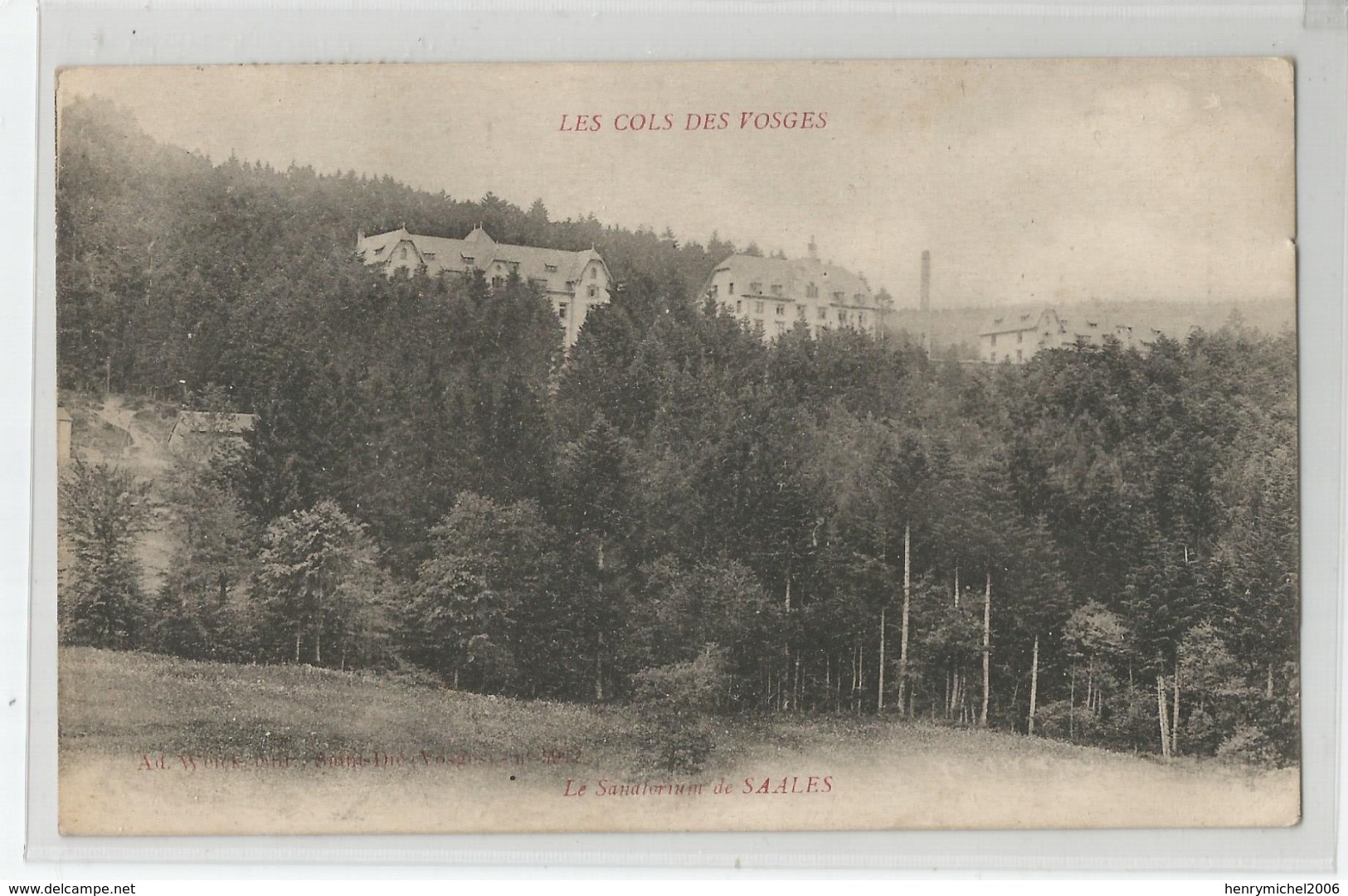 67 Bas Rhin - Le Sanatorium De Saales 1924 - Sonstige & Ohne Zuordnung