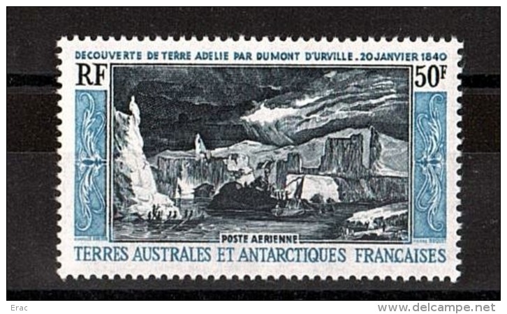 TAAF - 1965 - Poste Aérienne N° 8 - Neuf * - Découverte Terre-Adélie Par Dumont D'Urville - Cote 195 - Airmail