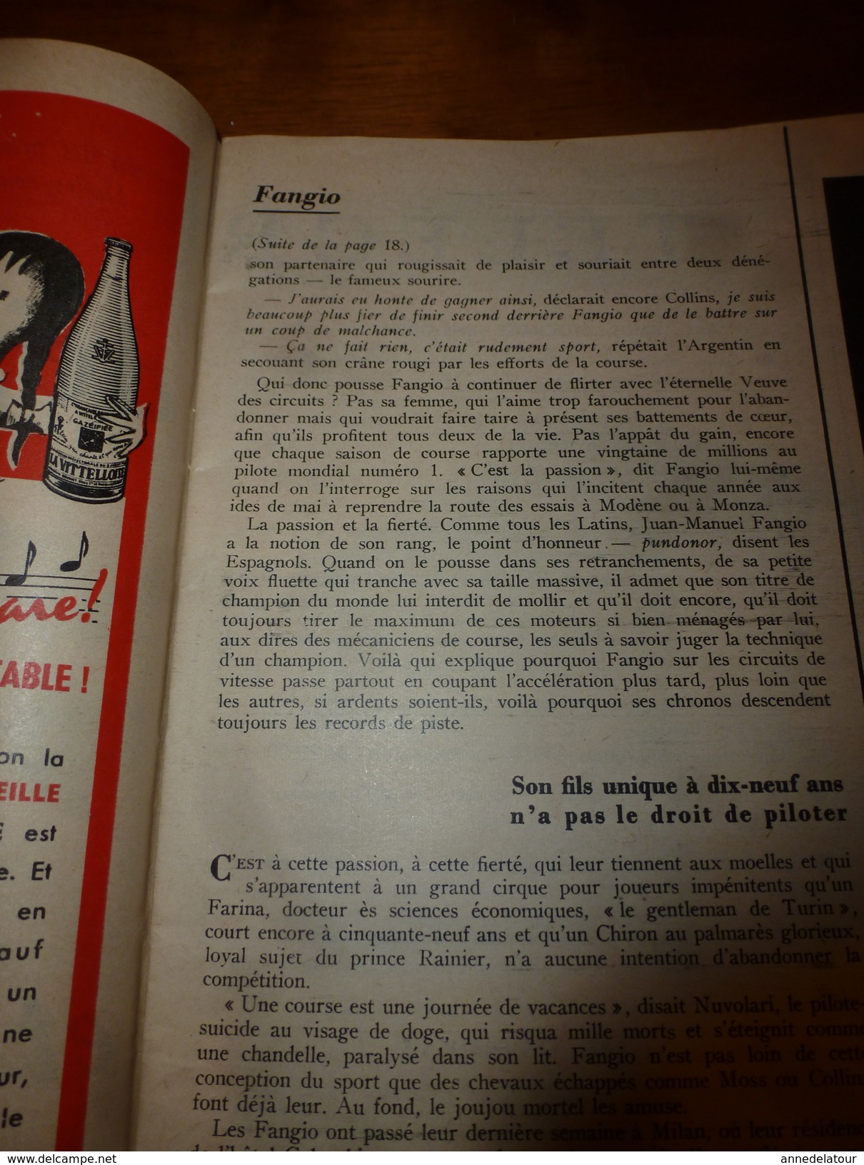 1956 PARIS-MATCH :Fangio;  Au gouffre Berger; Alain Bombard à Quiberon; Evadé de Montluc; etc