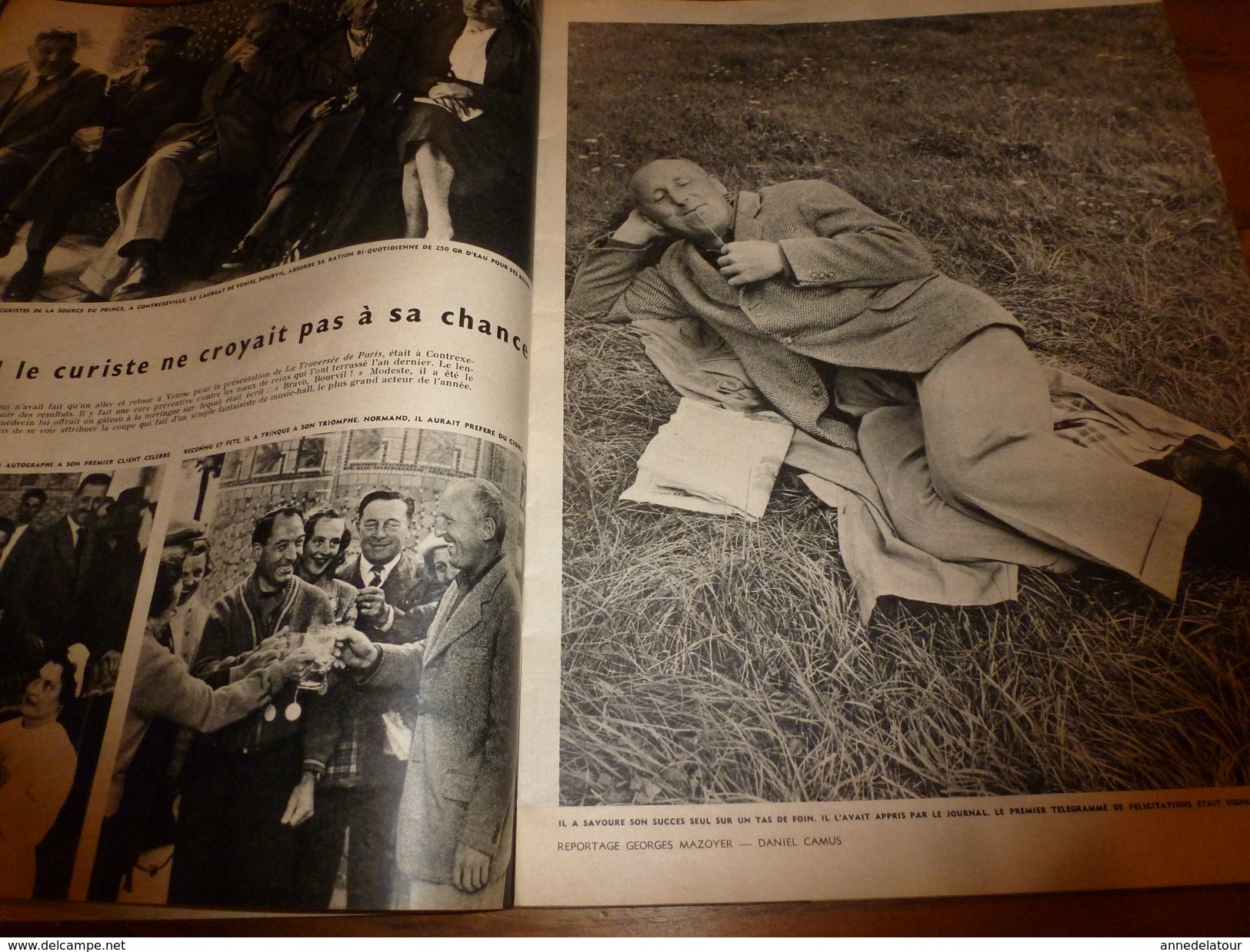 1956 PARIS-MATCH :Fangio;  Au gouffre Berger; Alain Bombard à Quiberon; Evadé de Montluc; etc