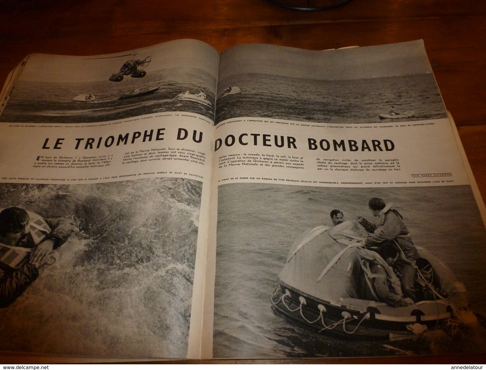 1956 PARIS-MATCH :Fangio;  Au gouffre Berger; Alain Bombard à Quiberon; Evadé de Montluc; etc