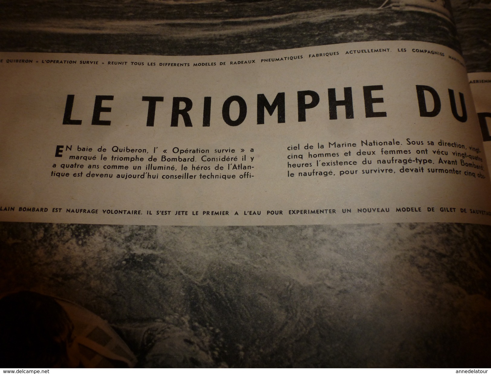 1956 PARIS-MATCH :Fangio;  Au gouffre Berger; Alain Bombard à Quiberon; Evadé de Montluc; etc