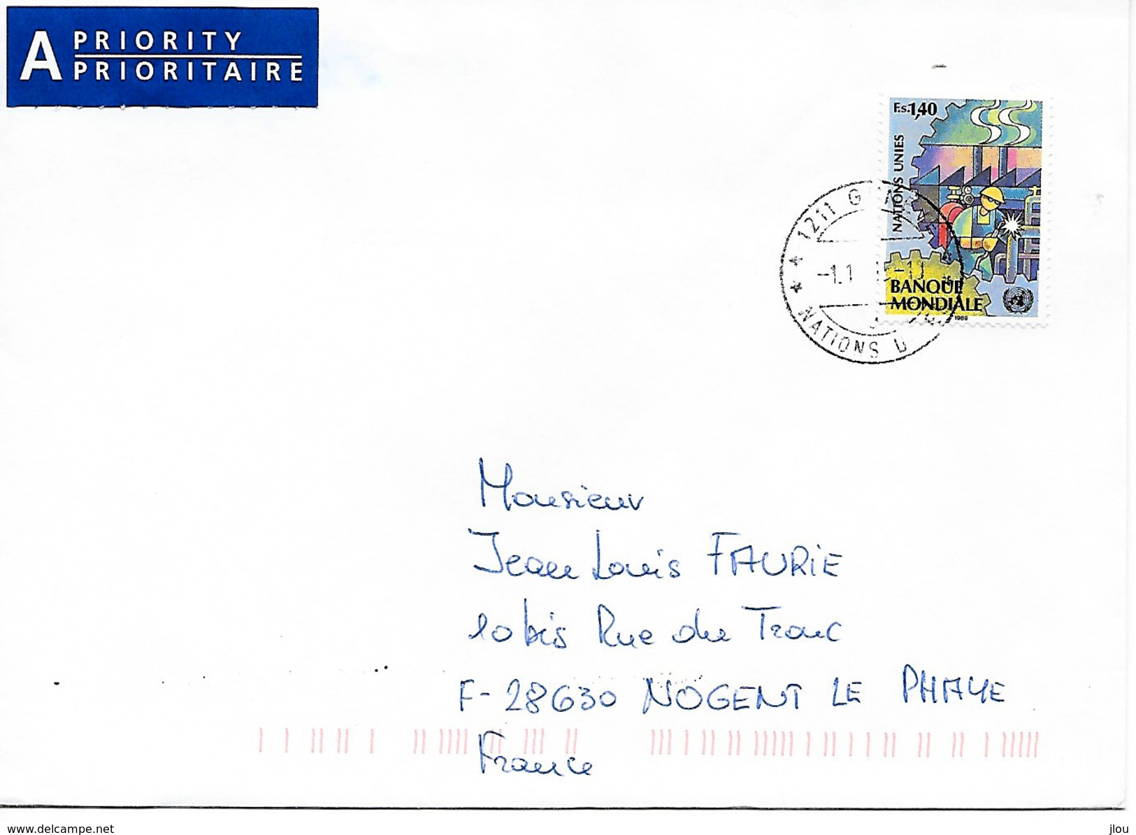 Lettre De Geneve Nations Unies Pour La France - Covers & Documents