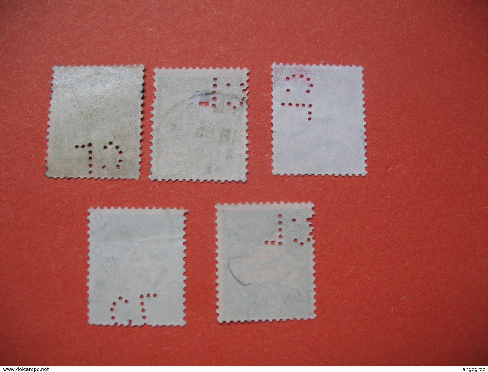 Perforé  Perfin  Algérie ,  Lot De Timbre Perforé De Perforation : CL9   à Voir - Used Stamps