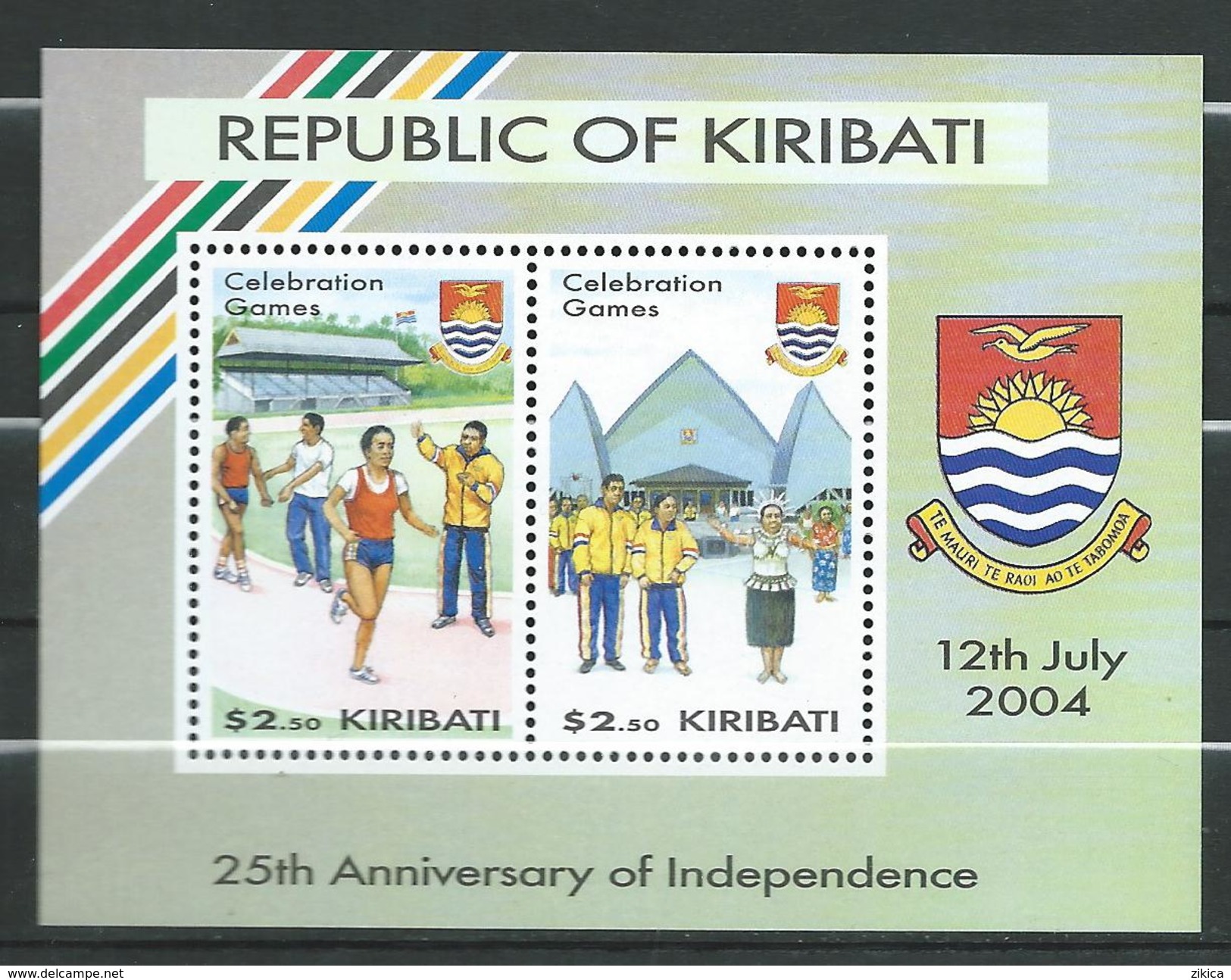 Kiribati 2004 The 25th Anniversary Of Independence.S/S.Coat Of Arms.MNH - Kiribati (1979-...)