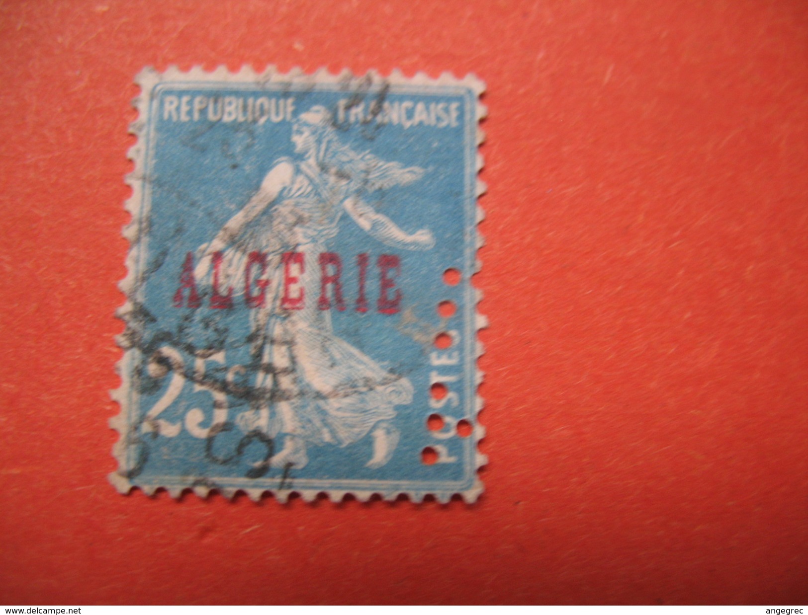Perforé  Perfin  Algérie ,  Timbre Perforé De Perforation : FT20  à Voir - Used Stamps