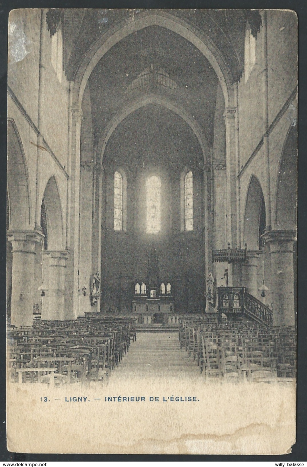 +++ CPA - LIGNY - Intérieur De L'Eglise   // - Sombreffe