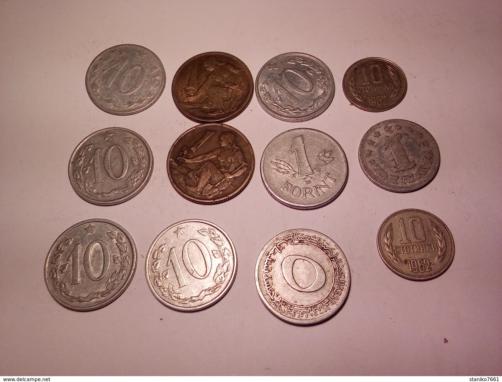 LOT DE 12 MONNAIES ALUMINIUM CESKOSLOVENSKA ANNEES 1960 ET AUTRES - Vrac - Monnaies