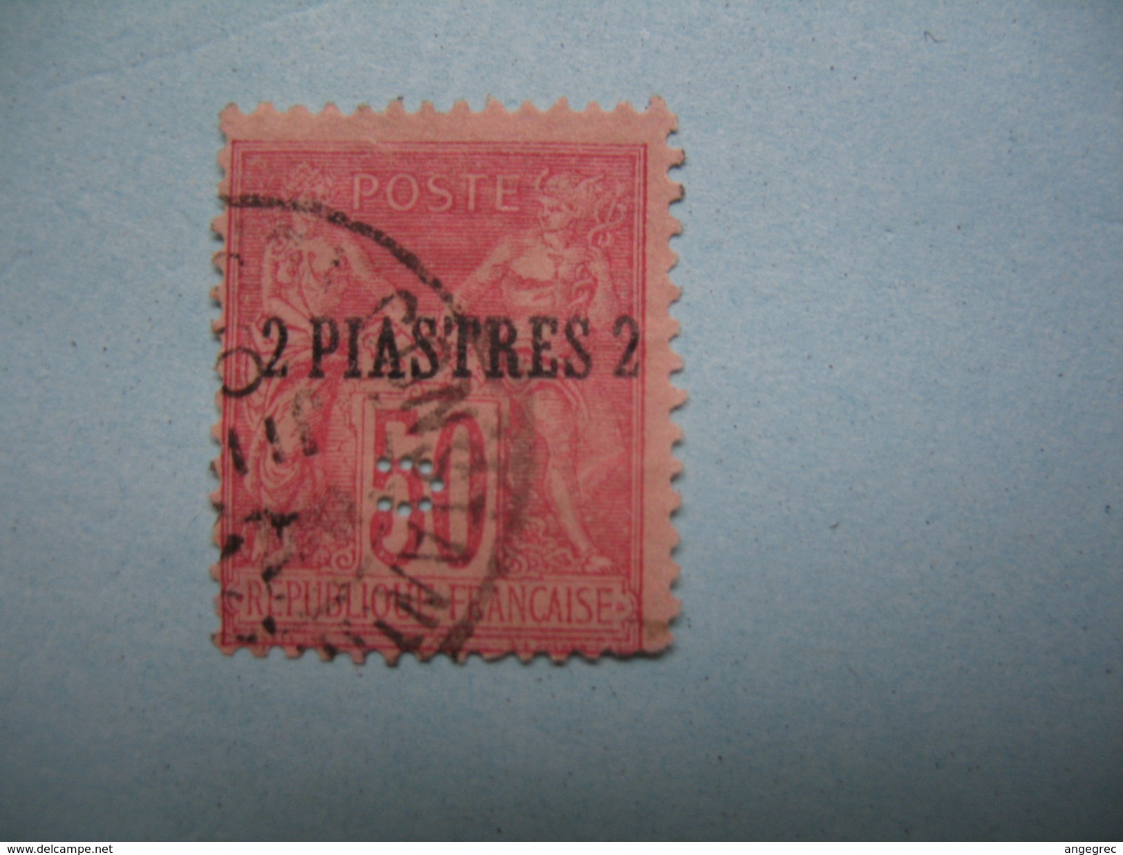 Perforé  Perfin Levant,  Lot De Timbre Perforé De Perforation : C3   à Voir - Used Stamps