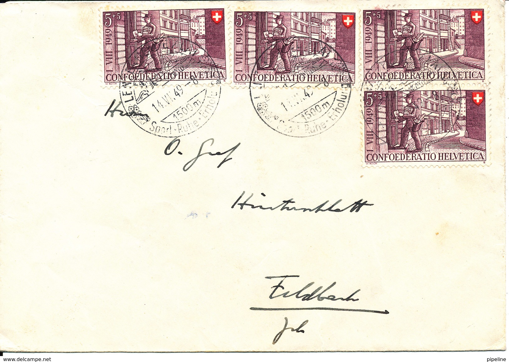 Switzerland Cover 14-7-1947 - Briefe U. Dokumente