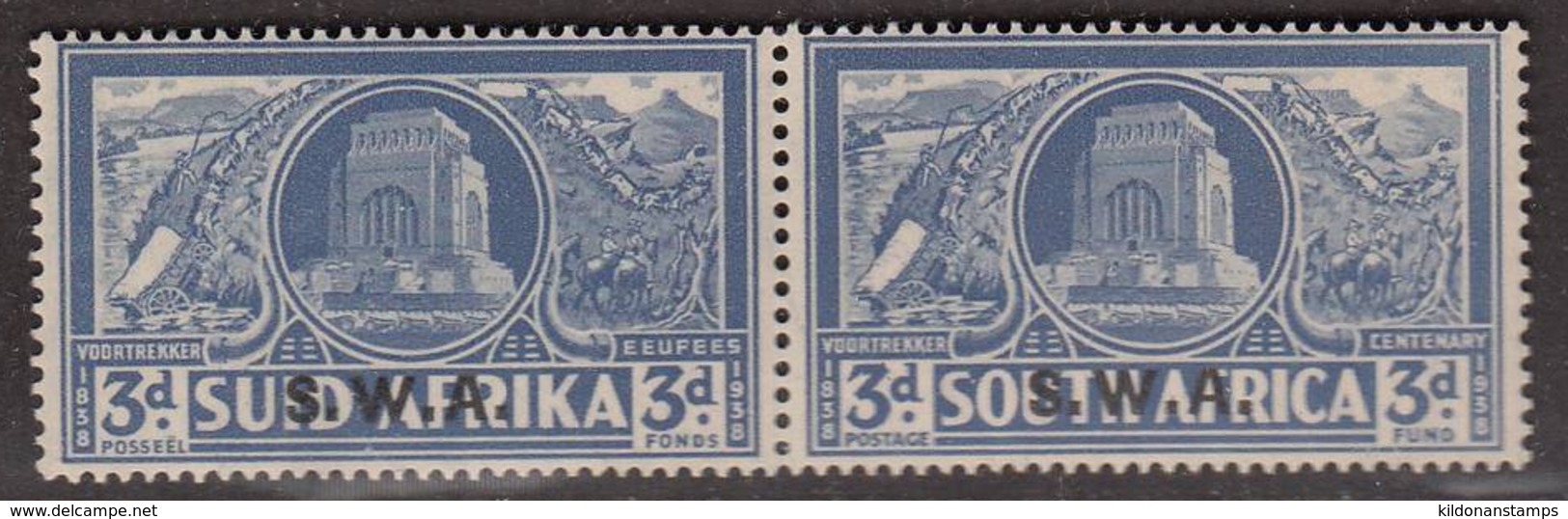 South West Africa 1938 Voortrekker, Mint No Hinge, Sc# B8a, SG 108 - South West Africa (1923-1990)