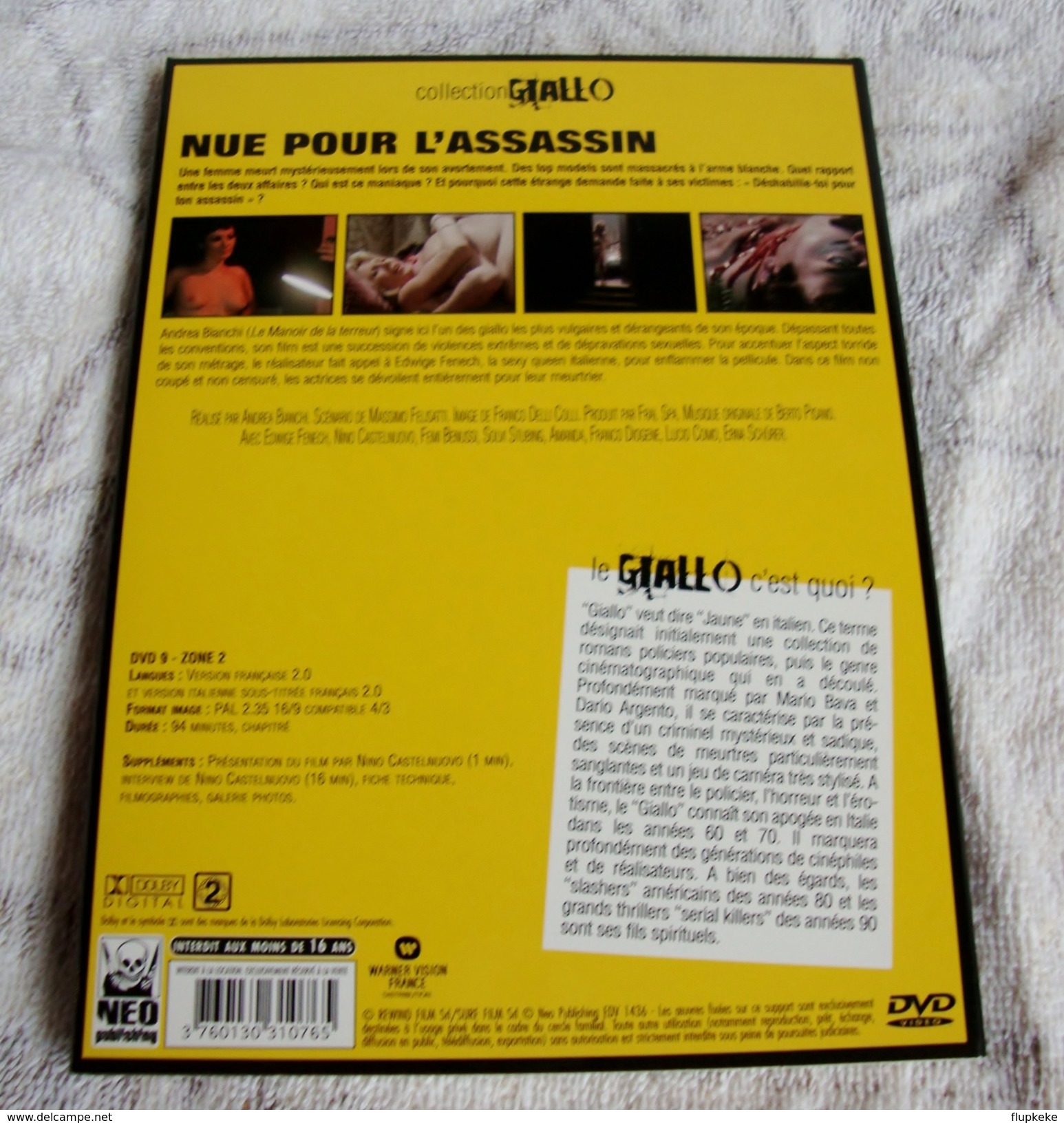 Dvd Zone 2 Nue Pour L'assassin (1975) Nude Per L'assassino Neo Publishing Vf+Vostfr - Horror