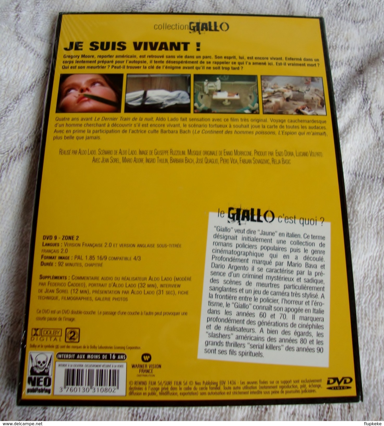 Dvd Zone 2 Je Suis Vivant (La Corta Notte Delle Bambole Di Vetro) 1971 Neo Publishing Vf+Vostfr - Horror