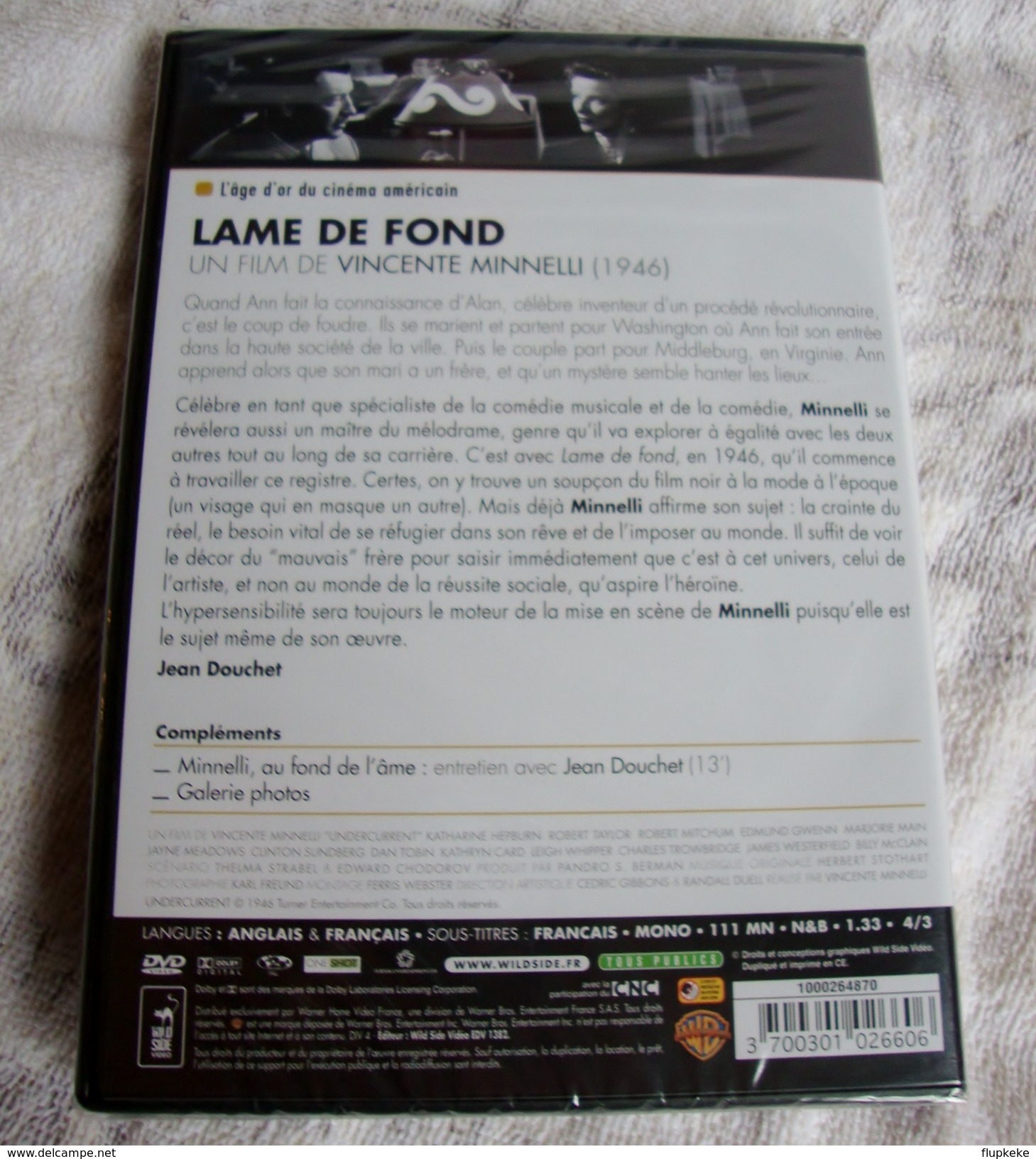 Dvd Zone 2 Lame De Fond (1946) Undercurrent Wild Side Video Vf+Vostfr  Lame De Fond (Titre Original : Undercurrent) Est - Klassiker