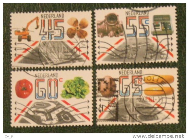 EXPORT Railway, Airport, Cheese NVPH 1228-1231 (Mi 1189-1192); 1981 Gestempeld / USED NEDERLAND / NIEDERLANDE - Gebraucht