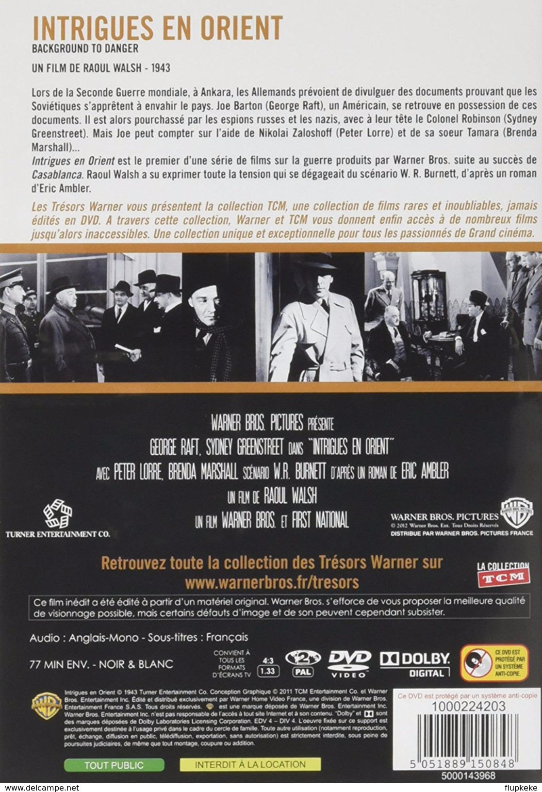Dvd Zone 2 Intrigues En Orient (Background To Danger) Raoul Walsh 1943 Les Trésors Warner Vf+Vostfr - Classic