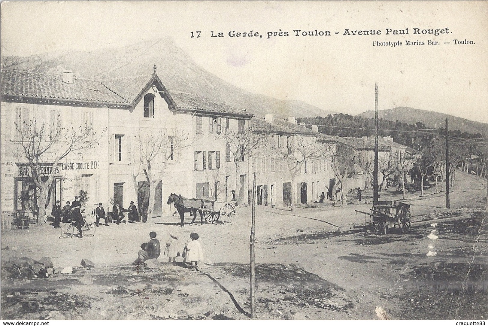 LA GARDE  PRES TOULON   17    AVENUE PAUL ROUGET      CARTE ANIMEE - La Garde