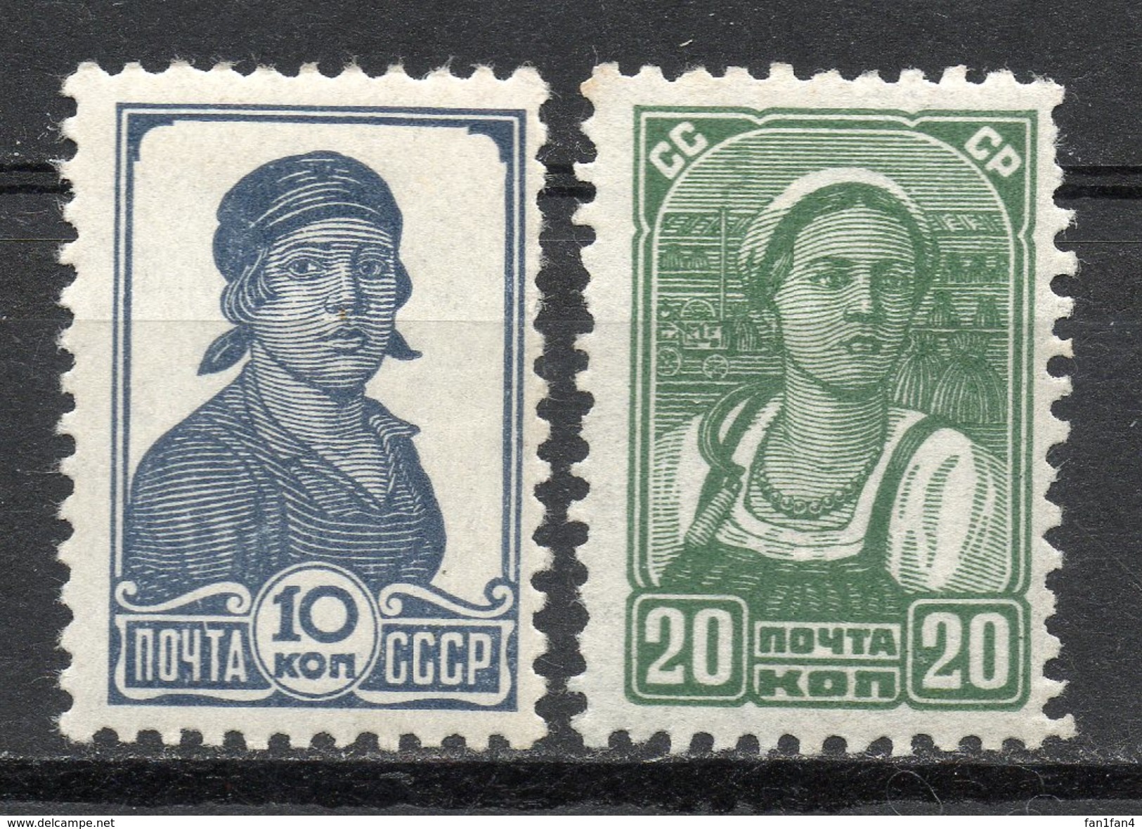 RUSSIE (U.R.S.S.) - 1937-41 - N° 611 Et 612 - (Série Courante) - Unused Stamps