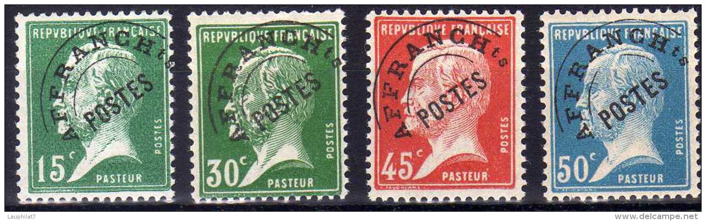 PRE65/68, Les 4 Valeurs Type Pasteur Signées - 1893-1947