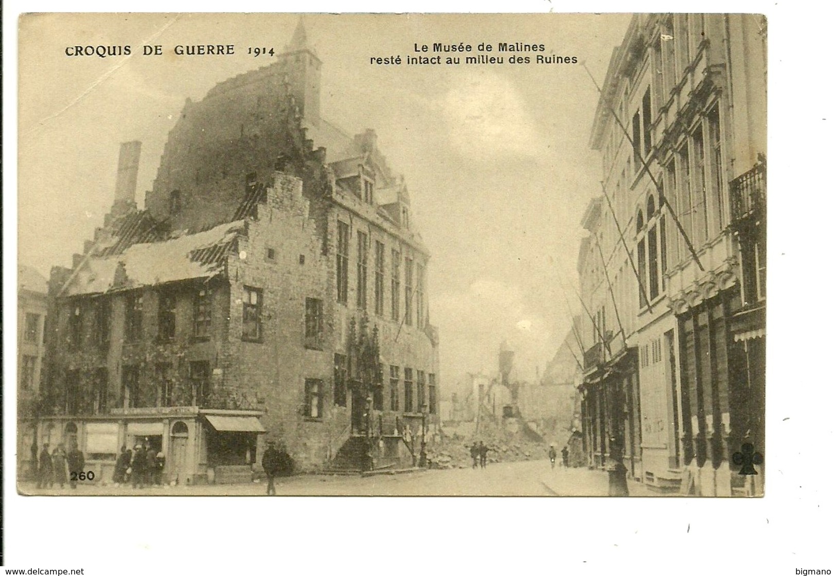 Mechelen Le Musée De Malines Resté Intact Au Milieu Des Ruines - Malines