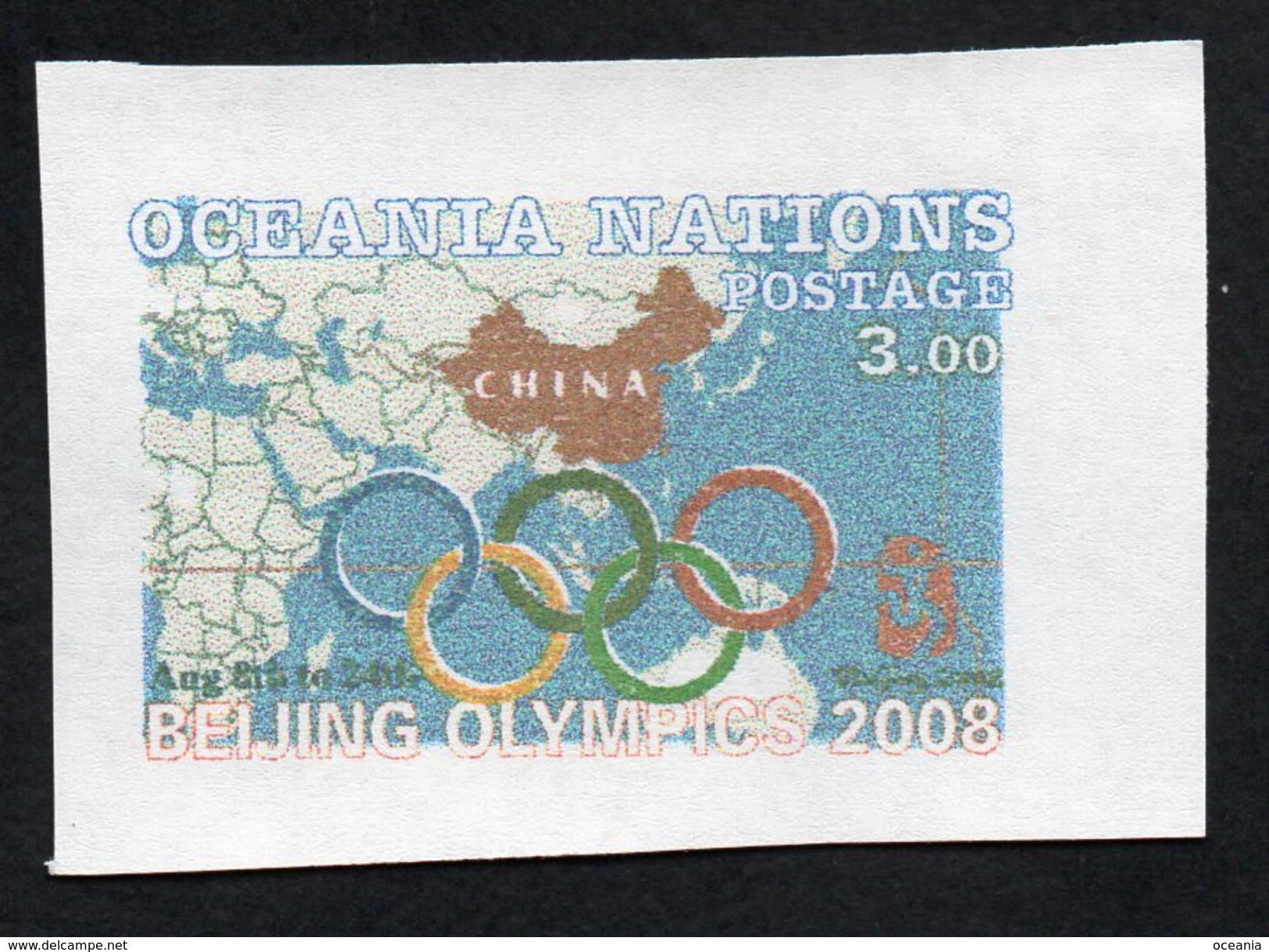 Oceania Nations Beijing Olympic Games Rejected Design. - Autres & Non Classés