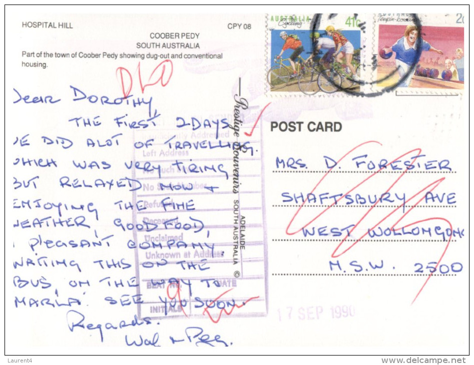 (699) Australia - SA - Coober Pedy Hospital Hill (RTS Or DLO Postmark At Back Of Postcard) - Coober Pedy