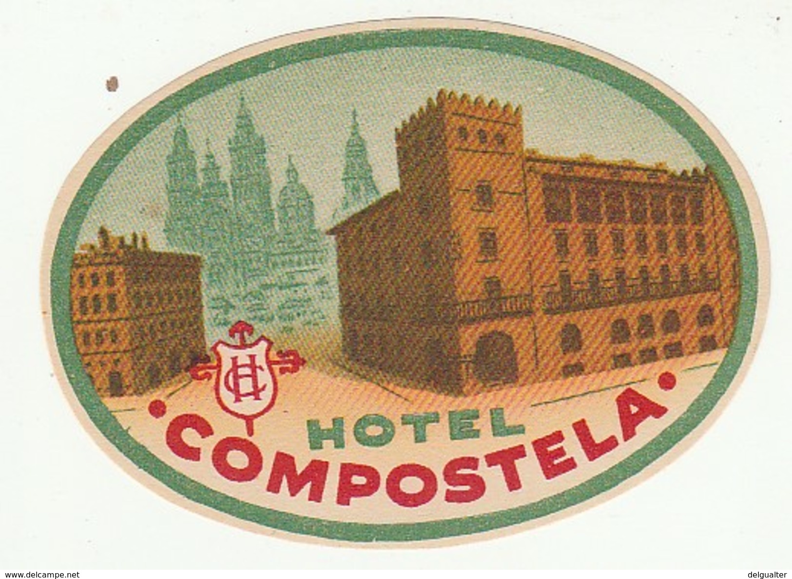 Label * Hotel Compostela * Green Color - Hotel Labels