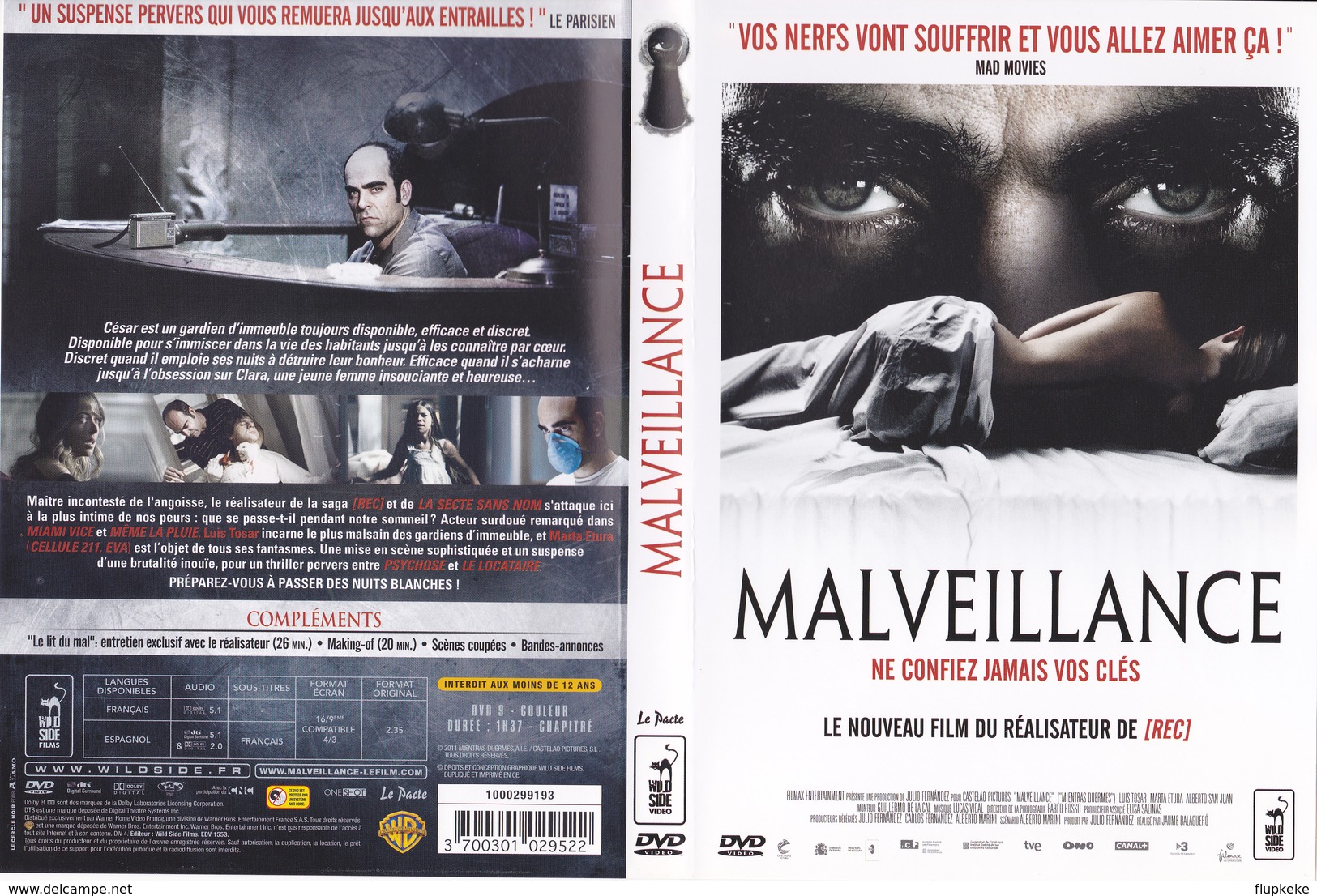 Dvd Zone 2 Malveillance (2011) Mientras Duermes Wild Side Video Vf+Vostfr - Horror