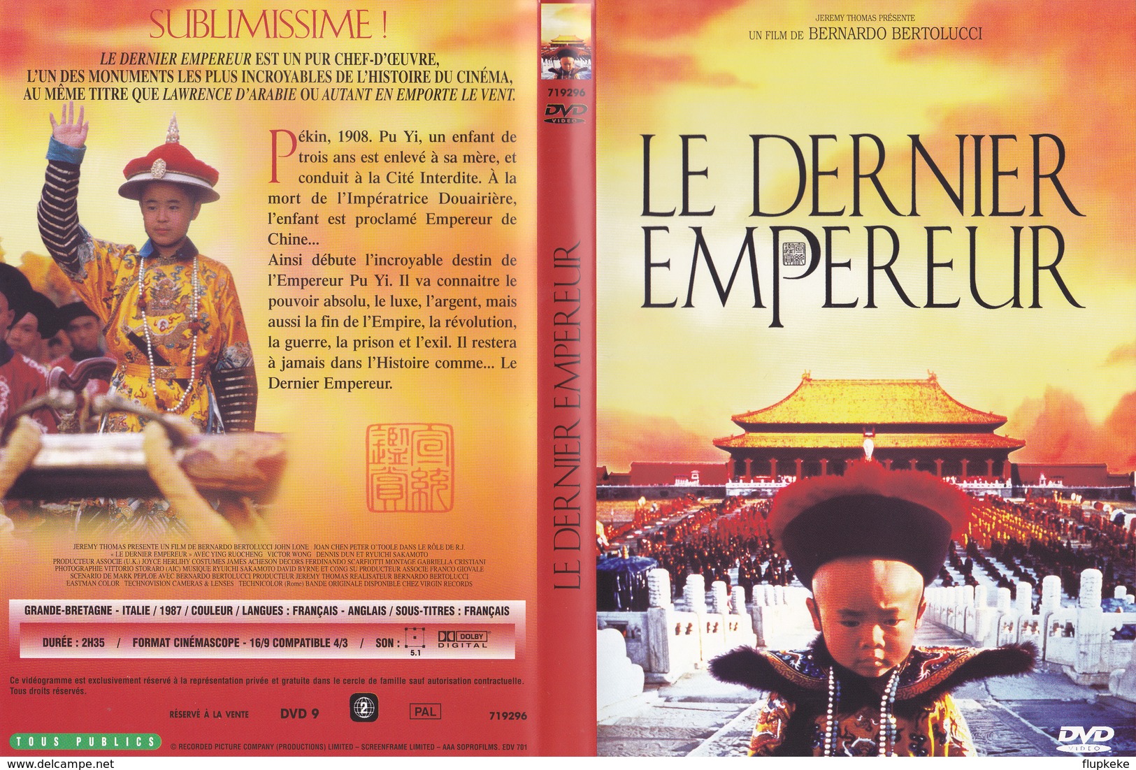 Dvd Zone Le Dernier Empereur (1987) The Last Emperor Vf+Vostfr - History