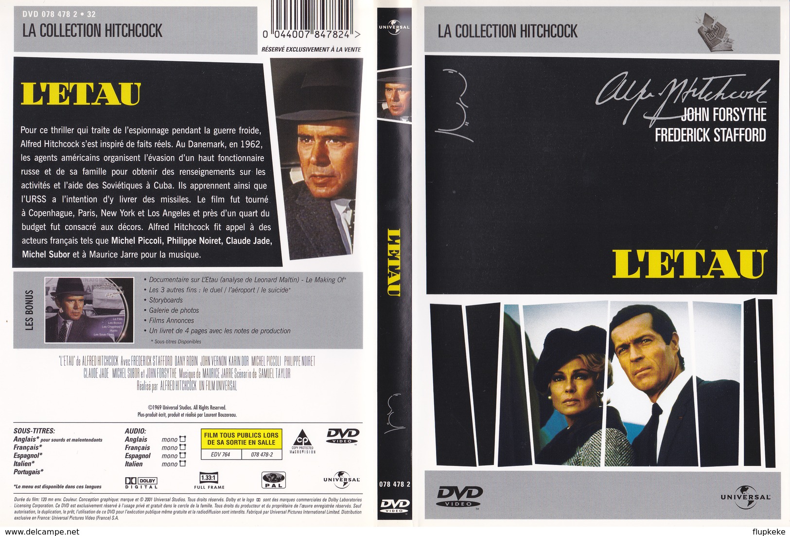 Dvd Zone 2 L'Etau (1969) La Collection Hitchcock Topaz Universal Vf+Vostfr - Action, Aventure