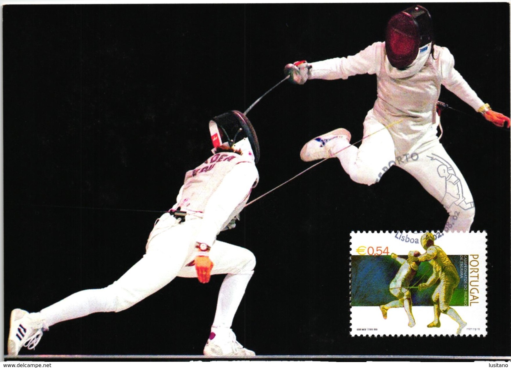 SPORTS FENCING ESCRIME ESGRIMA PORTUGAL CARTE MAXIMUM - MAXICARD (2 SCANS) - Maximumkarten (MC)