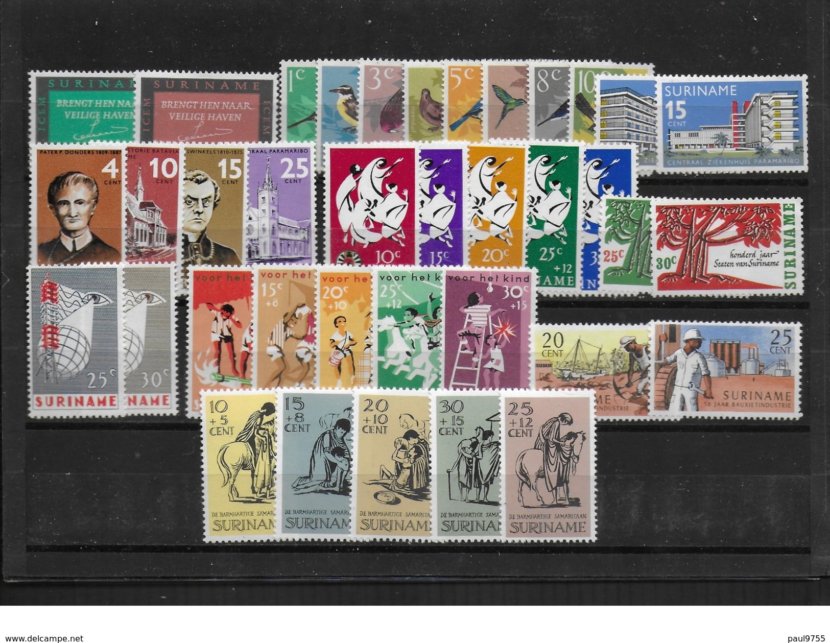 SURINAM 1966 ANNEE COMPLETE MNH/** 10 SERIES - Surinam