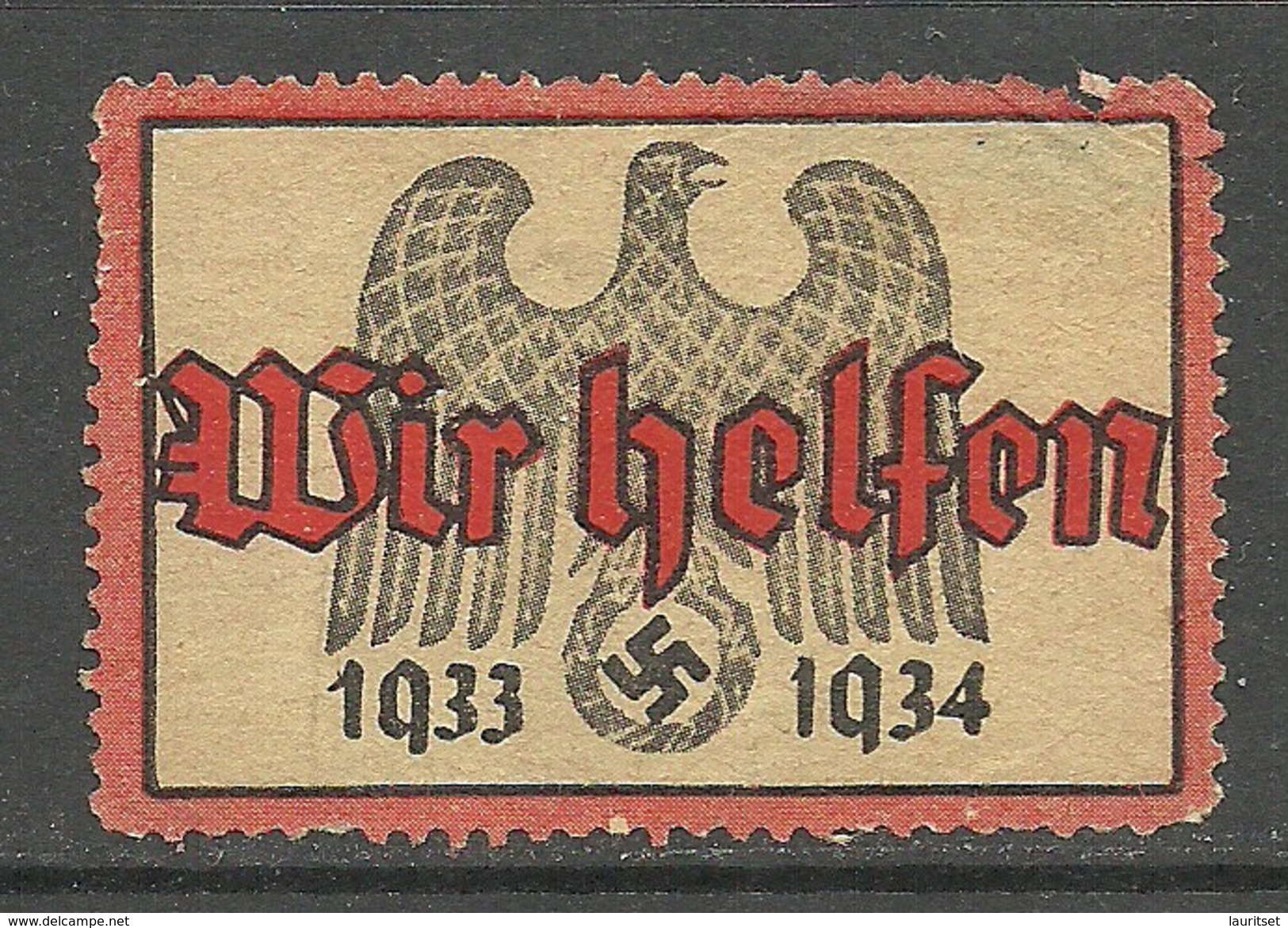 GERMANY 1934 Charity Wohlfahrt. NB! One Corner Damaged. - Erinofilia