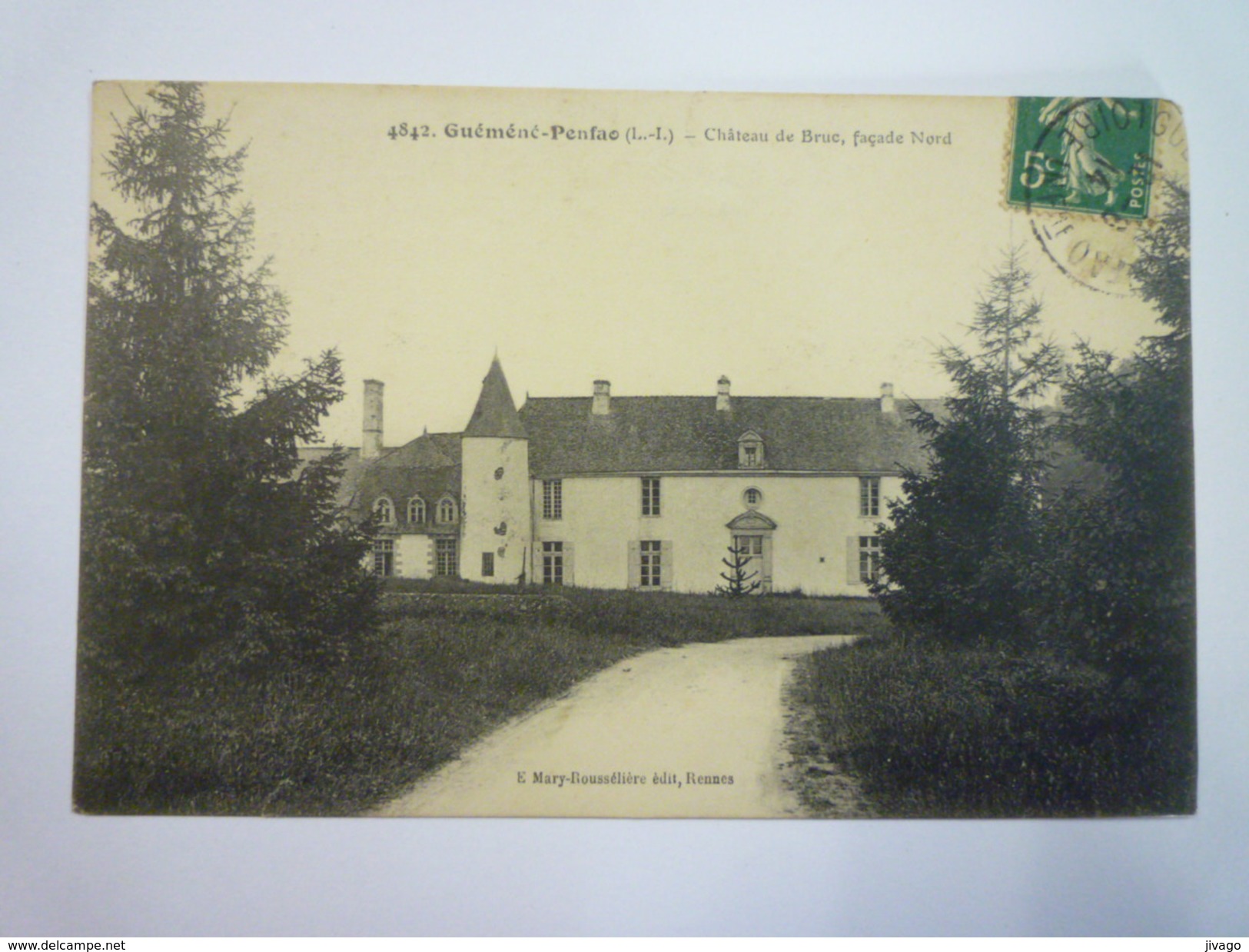GUEMENE-PENFAO  :  Château De  BRUC  ,  Façade Nord   - Guémené-Penfao