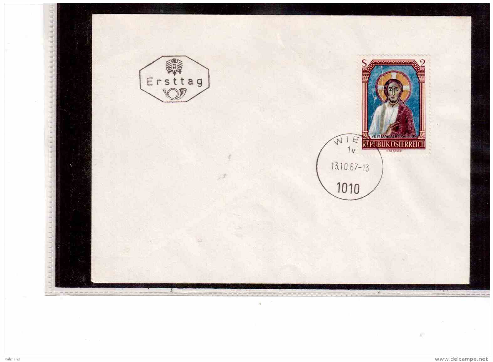 AU921   -    WIEN  13.10.67     /      FDC    "LAMBACHER FRESKEN  "   -  MICHEL NR. 1246 - Religion