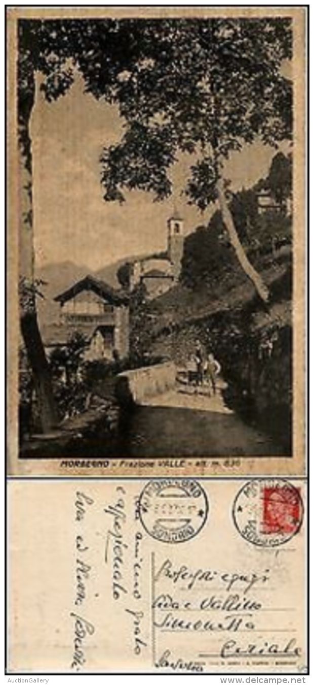 Valle, Morbegno, Sondrio, Veduta Animata Del Paese, Viaggiata 1937 - Sondrio