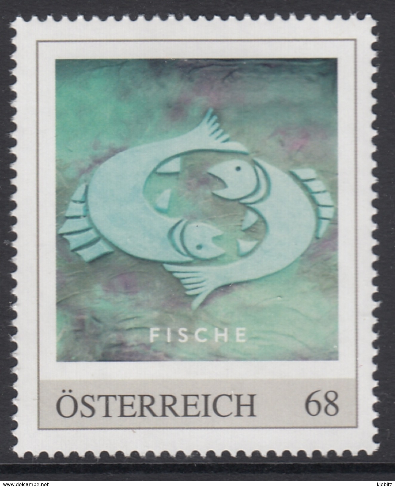 ÖSTERREICH 2016 ** Astrologie - FISCHE Sternzeichen - PM Personalized Stamp MNH - Astrologie